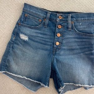 J Crew button-fly high-rise denim short